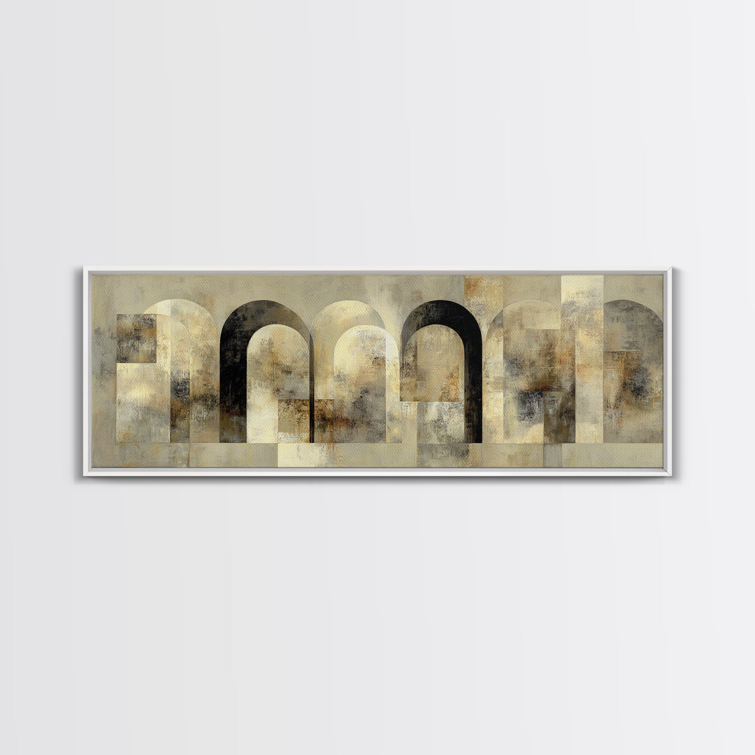 Architectural Arch Study Framed Canvas Print, Above Sofa Art, Living Room Wall Art, Living Room Decor, Fine Art, Statement, ASA-3x1-73