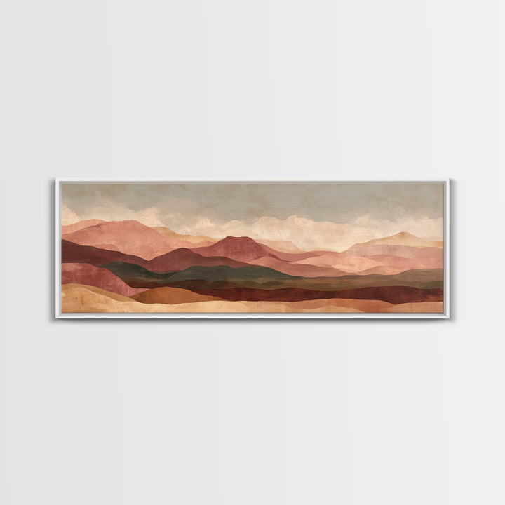 Abstract Canyon Landscape Canvas Print, Above Sofa Art, Gallery Decor, Living Room Decor, Fine Art, Statement, Minimalist Decor, ASA-3x1-95