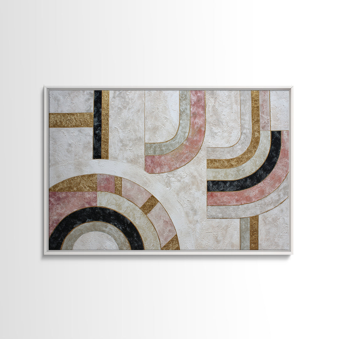 Textured Plaster Abstract Framed Canvas Print, Above Sofa Art, Minimalist Decor, Living Room Decor, Abstract Art, Statement, ASA-3x2-15