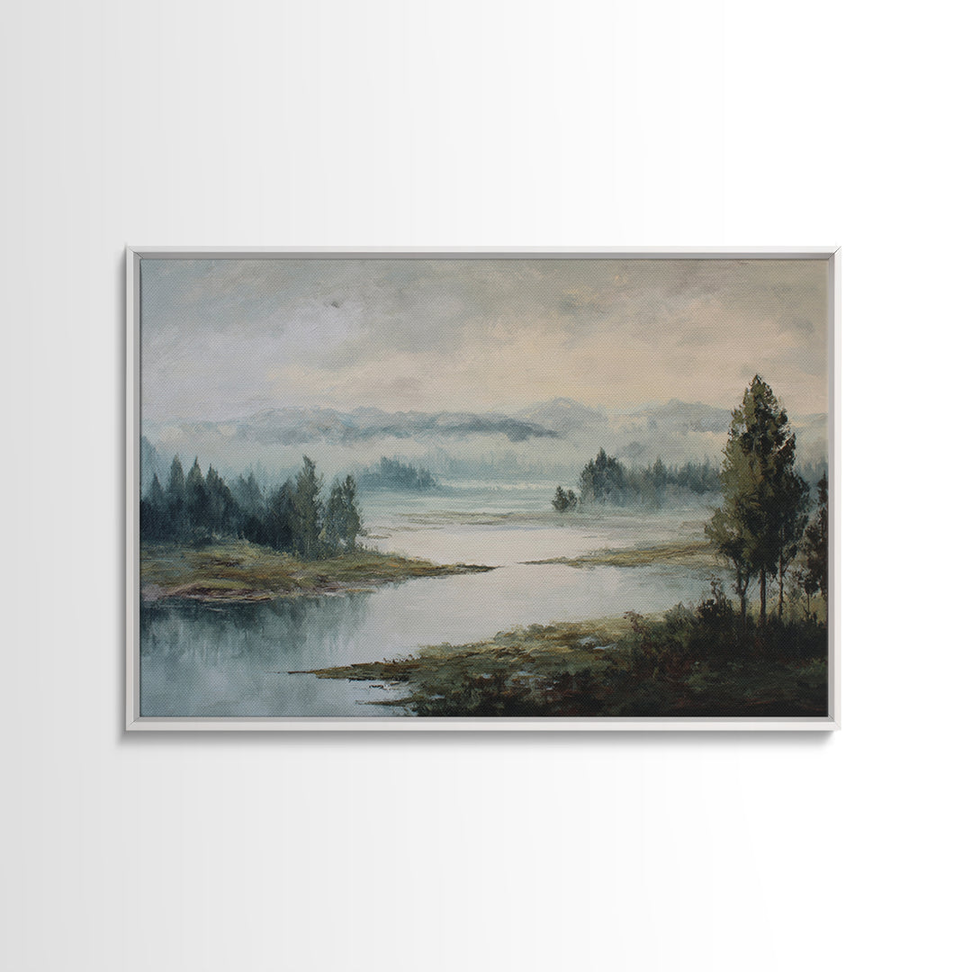 Gallery Style Landscape with Expansive Negative Space Canvas Print, Above Sofa Art, Home Decor, Living Room Decor, Statement, ASA-3x2-28