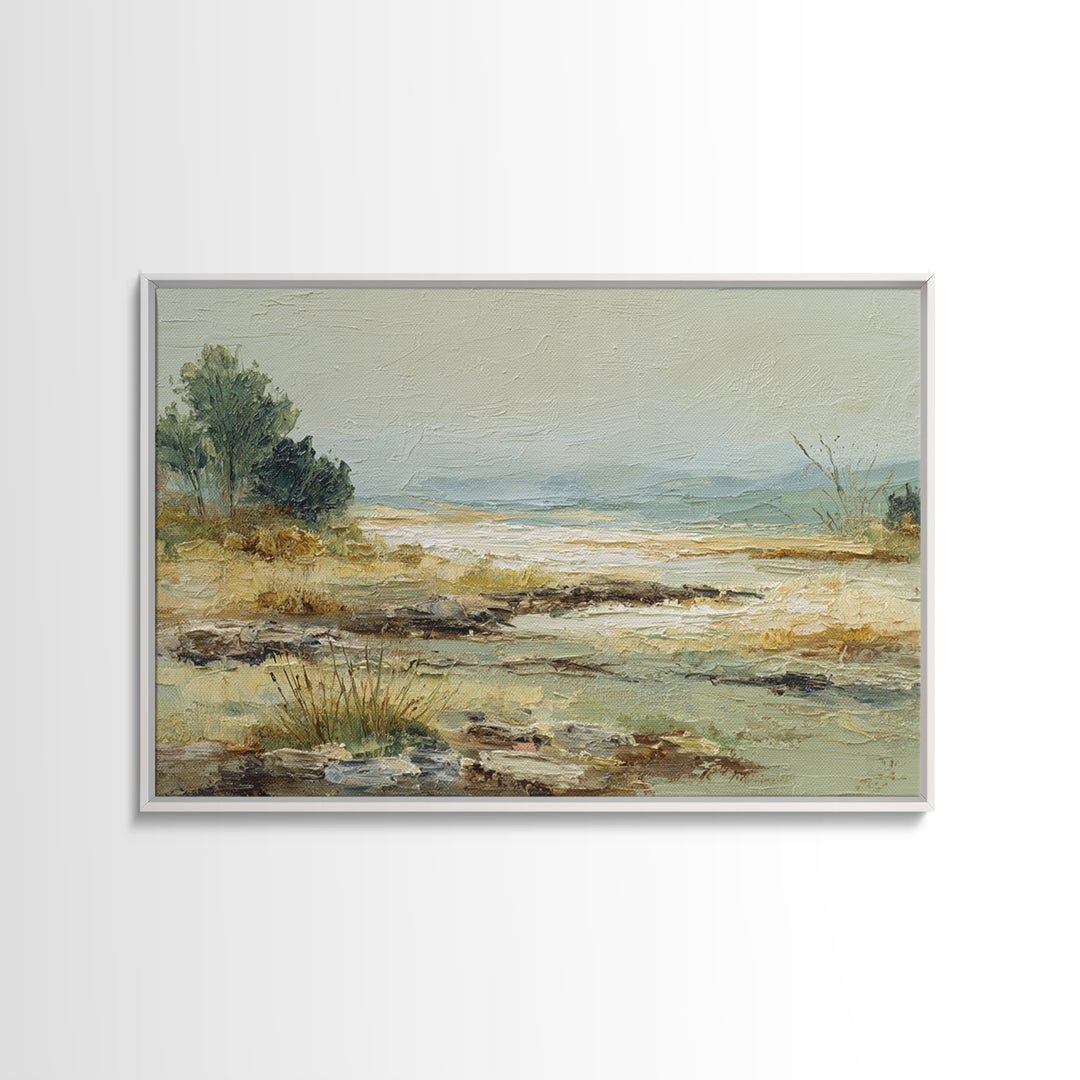 Oversized Abstract Landscape Canvas Print, Above Sofa Art, Canvas Print, Living Room Decor, Statement, Botanical Wall Art, ASA-3x2-29