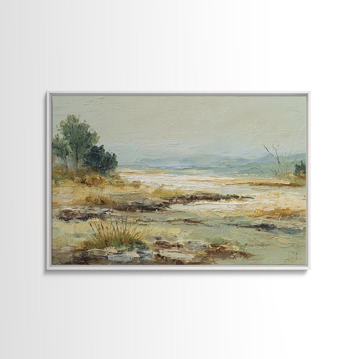 Oversized Abstract Landscape Canvas Print, Above Sofa Art, Canvas Print, Living Room Decor, Statement, Botanical Wall Art, ASA-3x2-29