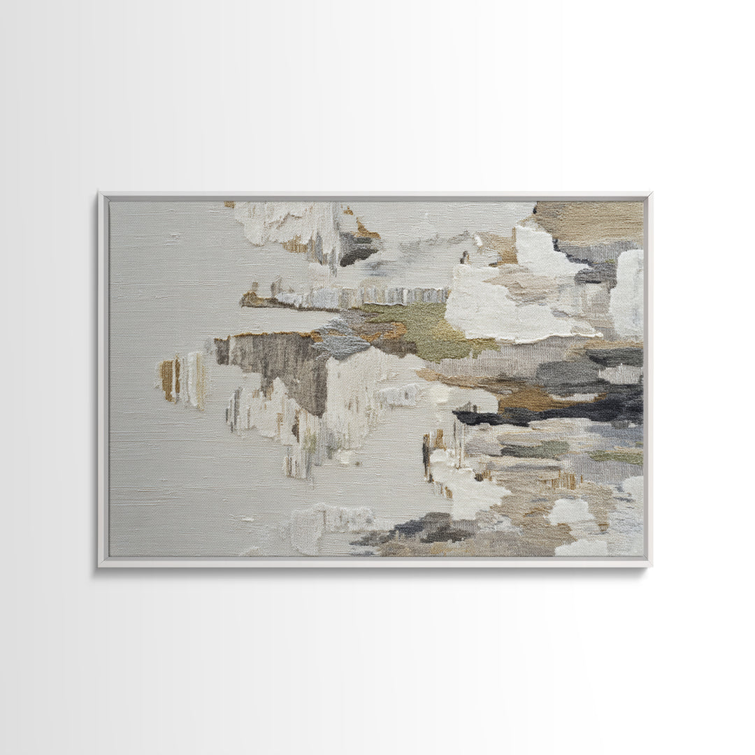 Large Modern Organic Shapes Canvas Print, Above Sofa Art, Frame Tv Art, Living Room Decor, Statement, Coastal Wall Art, ASA-3x2-30