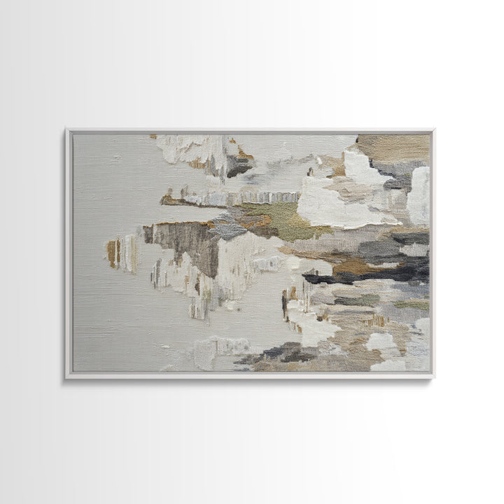 Large Modern Organic Shapes Canvas Print, Above Sofa Art, Frame Tv Art, Living Room Decor, Statement, Coastal Wall Art, ASA-3x2-30