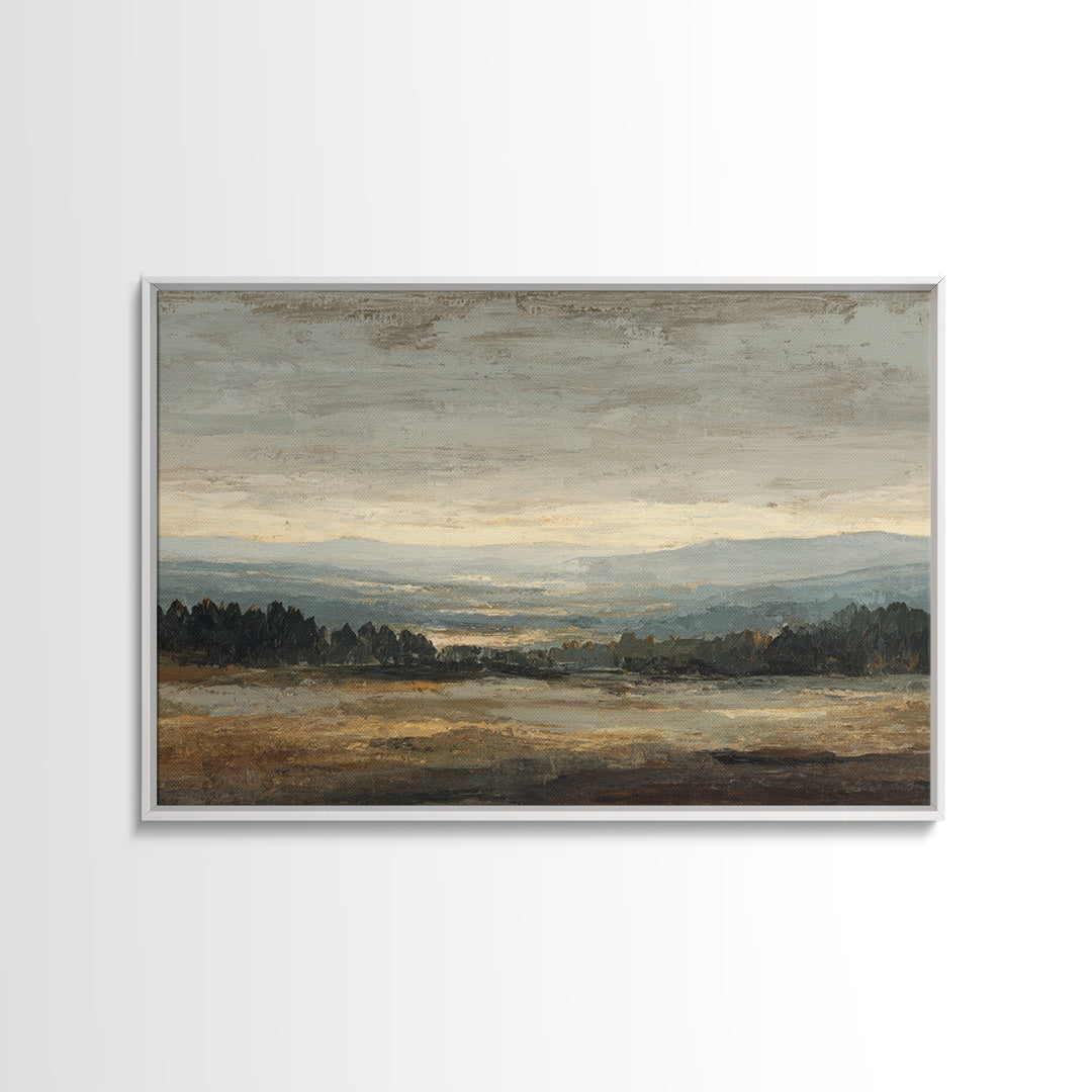 Oversized Abstract Landscape Canvas Print, Above Sofa Art, Canvas Print, Living Room Decor, Statement, Botanical Wall Art, ASA-3x2-53