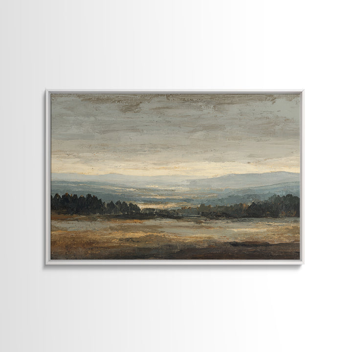 Oversized Abstract Landscape Canvas Print, Above Sofa Art, Canvas Print, Living Room Decor, Statement, Botanical Wall Art, ASA-3x2-53