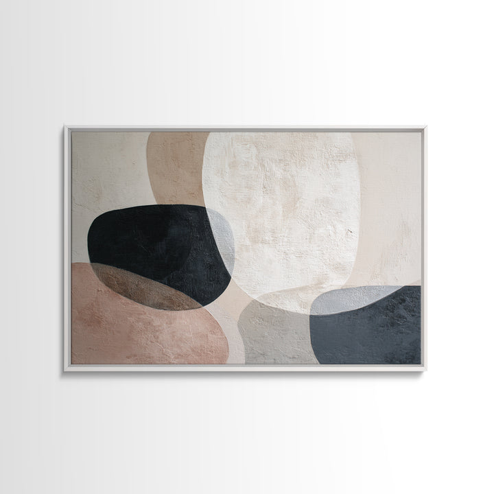 Large Modern Organic Shapes Canvas Print, Above Sofa Art, Frame Tv Art, Living Room Decor, Statement, Coastal Wall Art, ASA-3x2-54