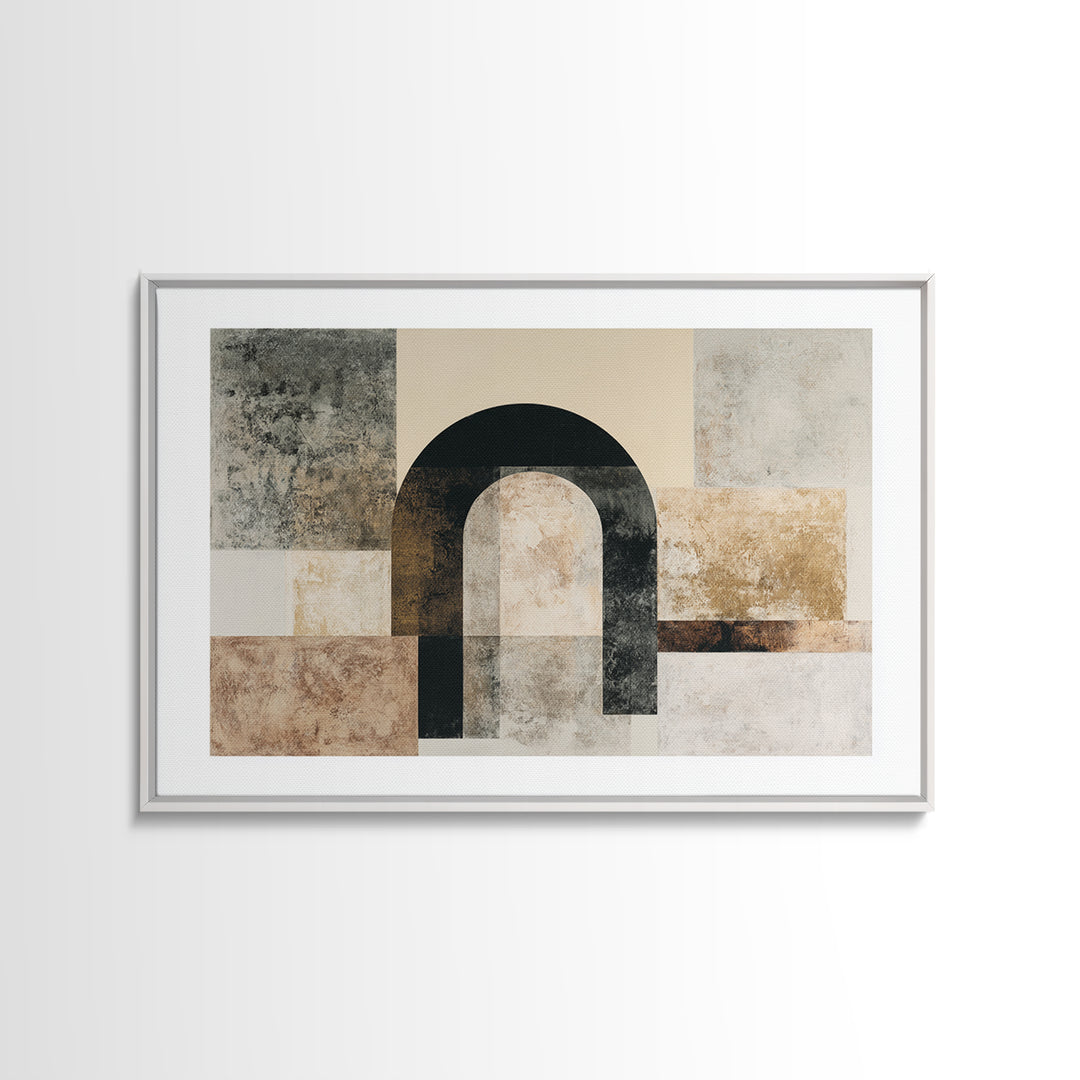 Architectural Arch Study Canvas Print, Above Sofa Art, Oversized Wall Art, Living Room Decor, Oil Painting, Statement, ASA-3x2-61