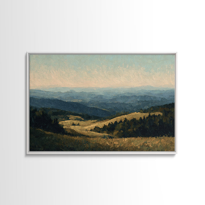 Wide Olive and Beige Meadow Panorama Canvas Print, Above Sofa Art, Textured Wall Art, Living Room Decor, Fine Art, Statement, ASA-3x2-62
