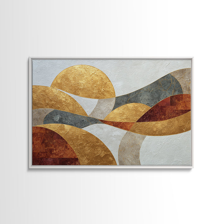 Textured Plaster Abstract Framed Canvas Print, Above Sofa Art, Contemporary Art, Living Room Decor, Fine Art, Statement, ASA-3x2-63