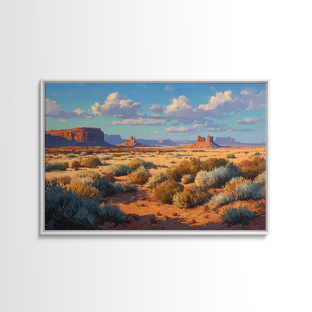 Desert Mesa Panorama Canvas Print, Above Sofa Art, Coastal Wall Art, Living Room Decor, Fine Art, Statement, Statement Artwork, ASA-3x2-72