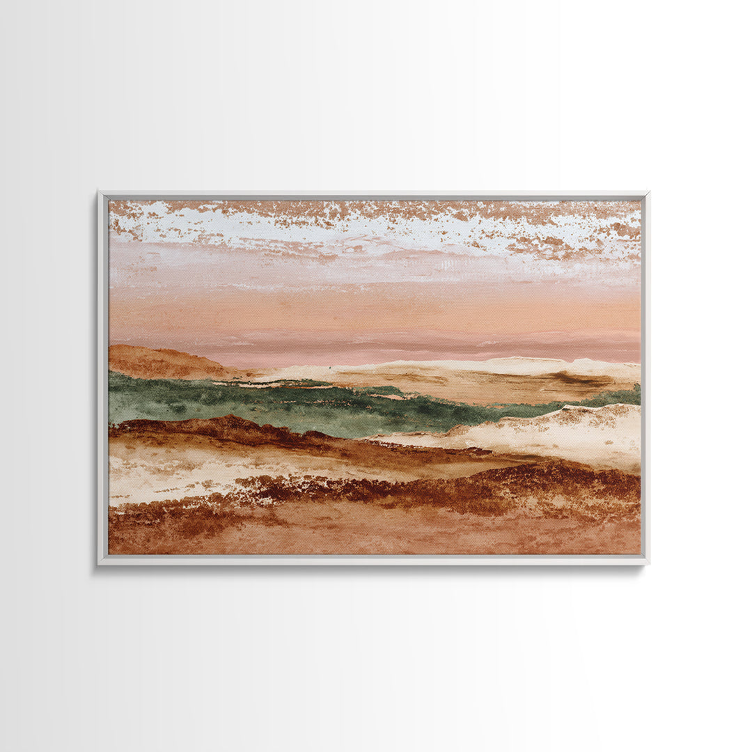 Abstract Canyon Landscape Canvas Print, Above Sofa Art, Neutral Decor, Living Room Decor, Oil Painting, Statement, Wall Art, ASA-3x2-83
