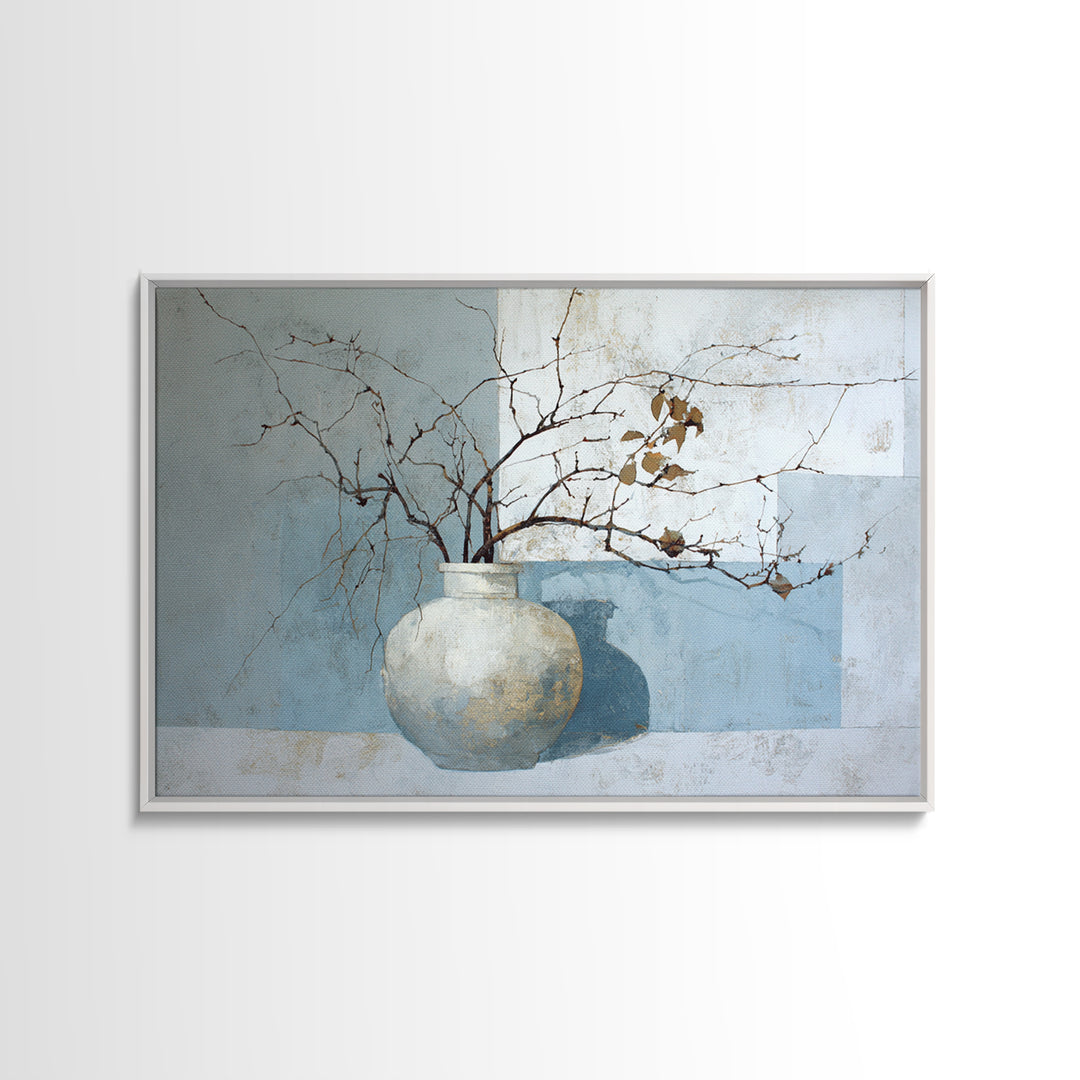 Large Neutral Still Life Framed Canvas Print, Above Sofa Art, Oversized Wall Art, Living Room Decor, Fine Art, Statement, ASA-3x2-90
