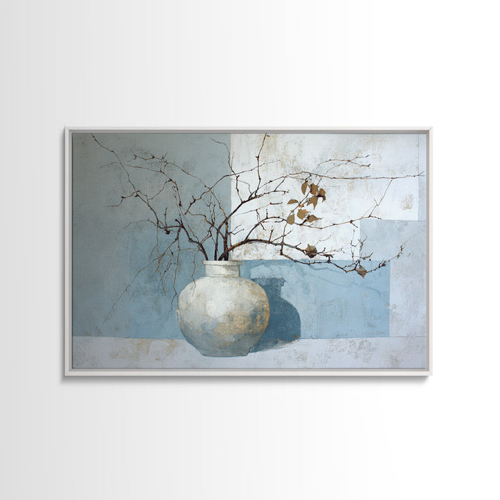 Large Neutral Still Life Framed Canvas Print, Above Sofa Art, Oversized Wall Art, Living Room Decor, Fine Art, Statement, ASA-3x2-90