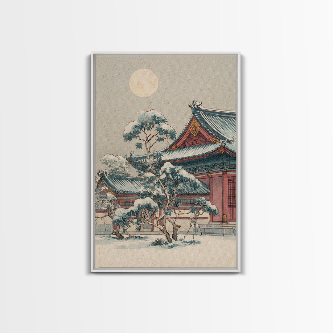 Temple Roof Detail Canvas Print, Asian Inspired Art, Aesthetic Wall Art, Living Room Decor, Fine Art, Harmony, Boho Decor, ASI-2x3-7