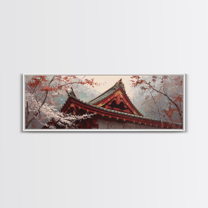 Temple Roof Detail Canvas Print, Asian Inspired Art, Fine Art Print, Living Room Decor, Fine Art, Harmony, Poster, Wall Decor, ASI-3x1-39