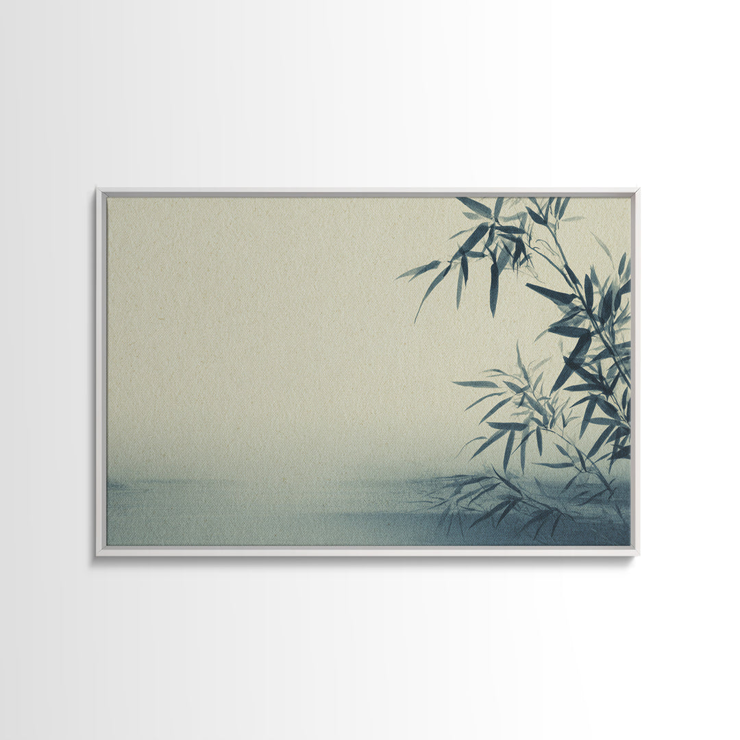 Minimal Bamboo Stalks Canvas Print, Asian Inspired Art, Floral Art, Living Room Decor, Fine Art, Harmony, Fine Art Print, ASI-3x2-48