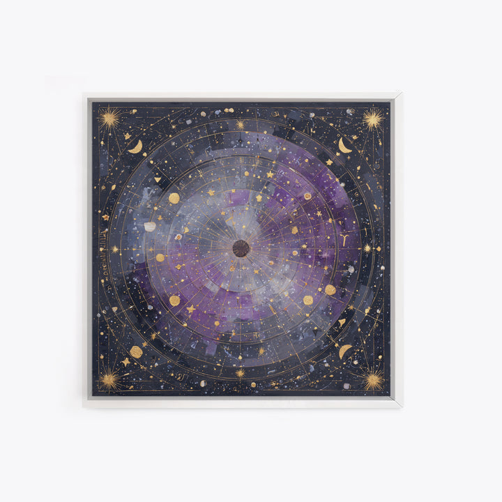 Scorpio Formed from Stars and Jeweled Shadows Canvas Print, Astrology Art, Statement Artwork, Living Room Decor, Oil Painting, AST-1x1-82