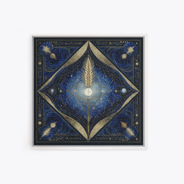 Virgo Maiden with Wheat and Blue Night Canvas Print, Astrology Art, Wall Decor, Living Room Decor, Fine Art, Zodiac, Home Decor, AST-1x1-90