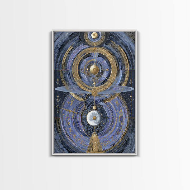 Planetary Still Life Framed Canvas Print, Astrology Art, Digital Art, Living Room Decor, Fine Art, Zodiac, Celestial Wall Art, AST-2x3-100