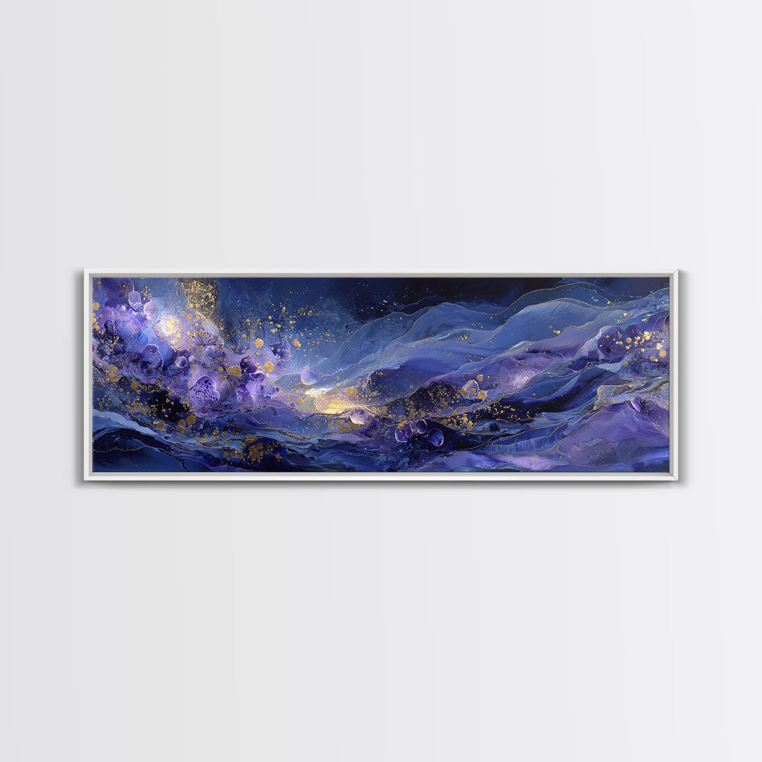 Dreamlike Night Garden Canvas Print, Astrology Art, Statement Artwork, Living Room Decor, Fine Art, Zodiac, Digital Art, AST-3x1-62