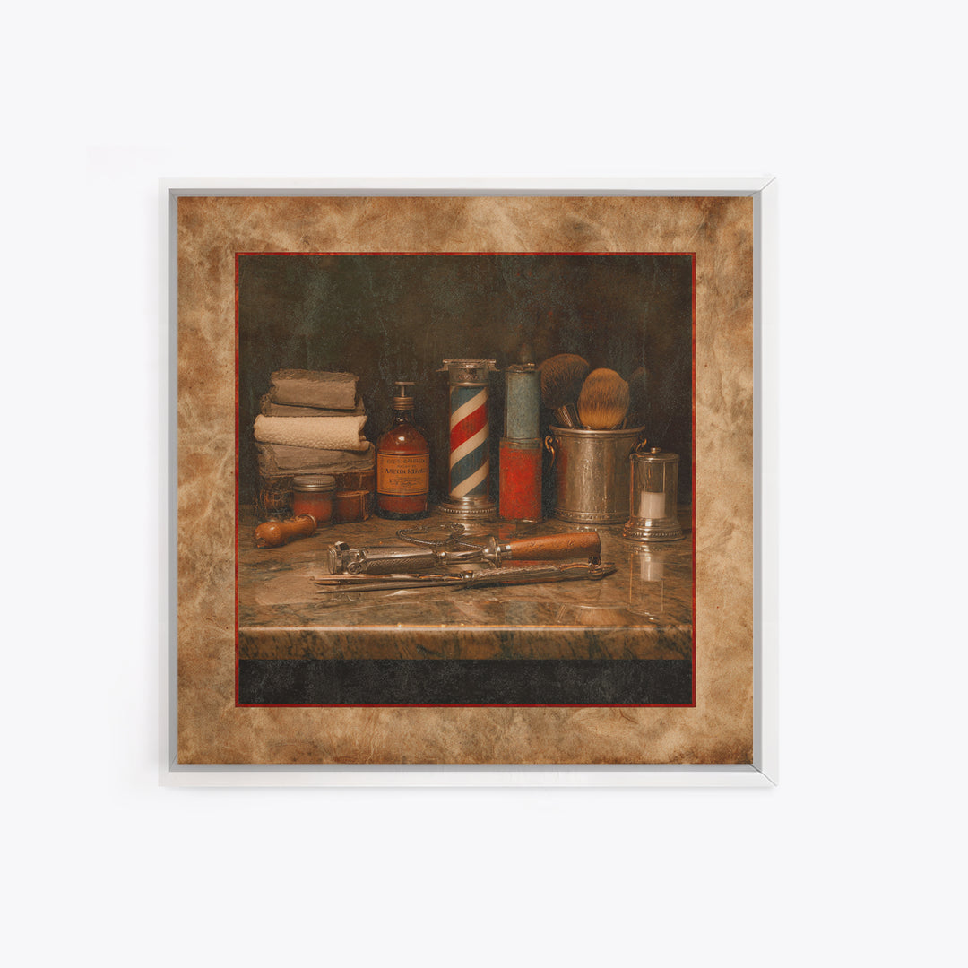 Retro Clipper Advertising Art Canvas Print, Barbershop Art, Black Art, Barbershop Decor, Fine Art, Grooming, Living Room Art, BAA-1x1-23