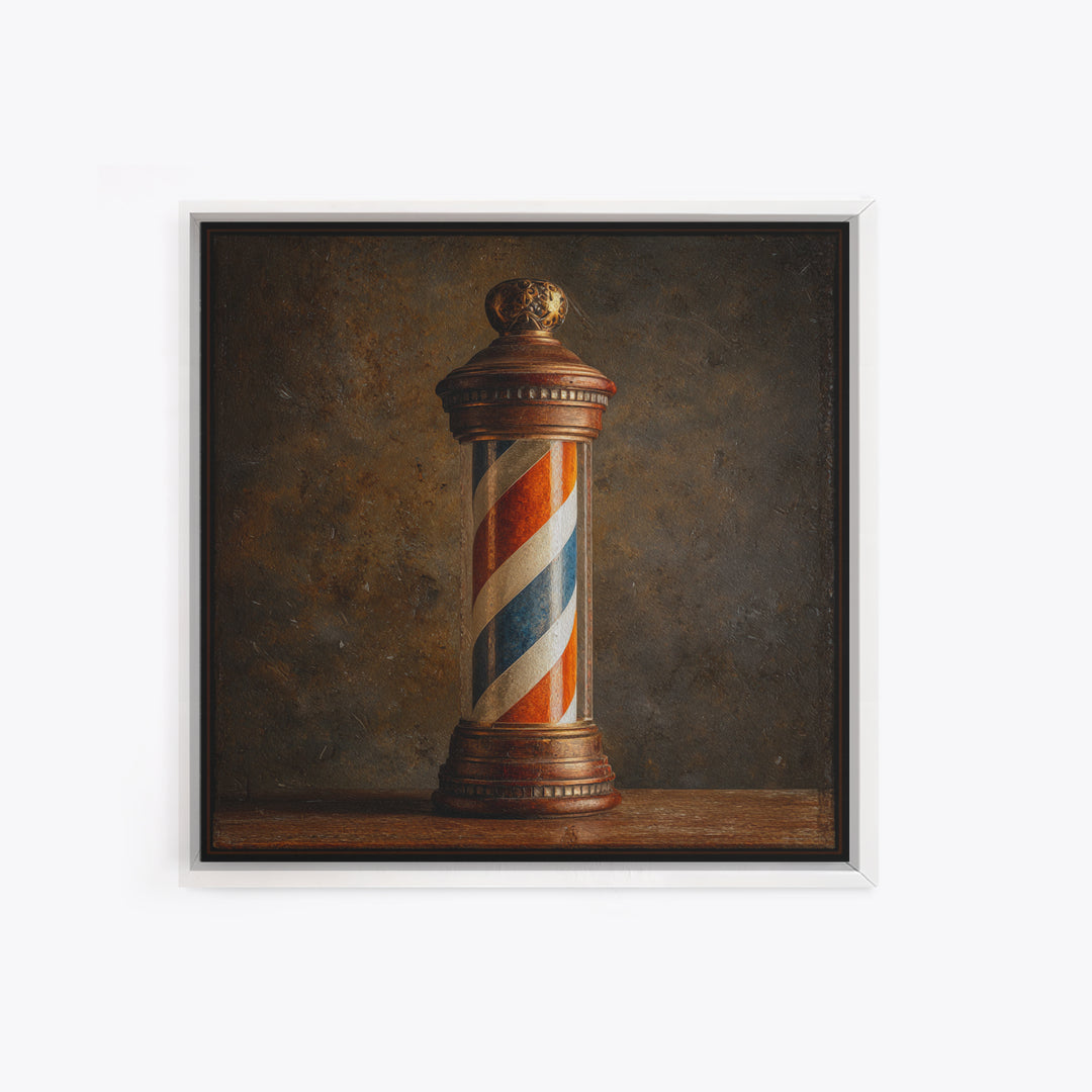 Old School Barber Pole Canvas Print, Barbershop Art, Printable Art, Barbershop Decor, Abstract Art, Grooming, BAA-1x1-3