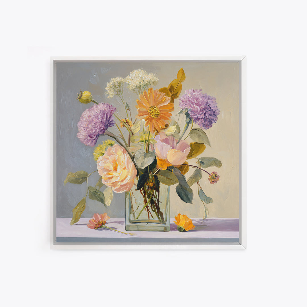 Warm Fireplace Still Life Framed Canvas Print, Bed and Breakfast Art, Bedroom Prints, Living Room Decor, Fine Art, BAB-1x1-42