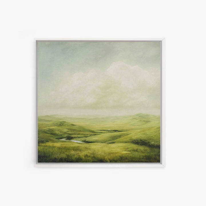 Classic Landscape with Rolling Green Hills Canvas Print, Bed and Breakfast Art, Bedroom Prints, Living Room Decor, BAB-1x1-72