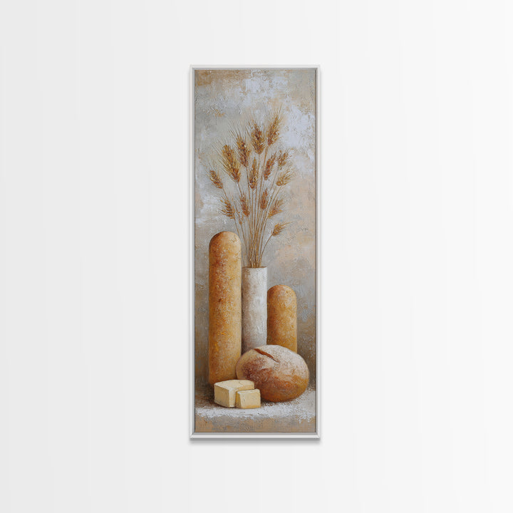 Freshly Baked Bread Canvas Print, Bed and Breakfast Art, Dopamine Decor, Living Room Decor, Fine Art, Bedroom Art, BAB-1x3-56