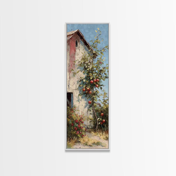Apple Orchard Scene Canvas Print, Bed and Breakfast Art, Boho Decor, Living Room Decor, Oil Painting, Art Print, BAB-1x3-97