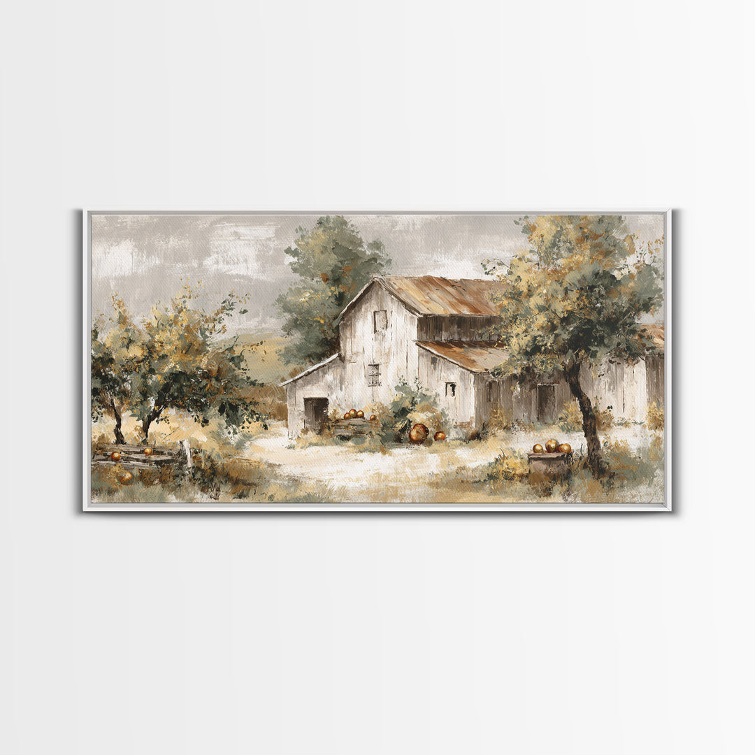 Apple Orchard Scene Canvas Print, Bed and Breakfast Art, Canvas Wall Art, Living Room Decor, Fine Art, Above Bed Decor, BAB-2x1-57