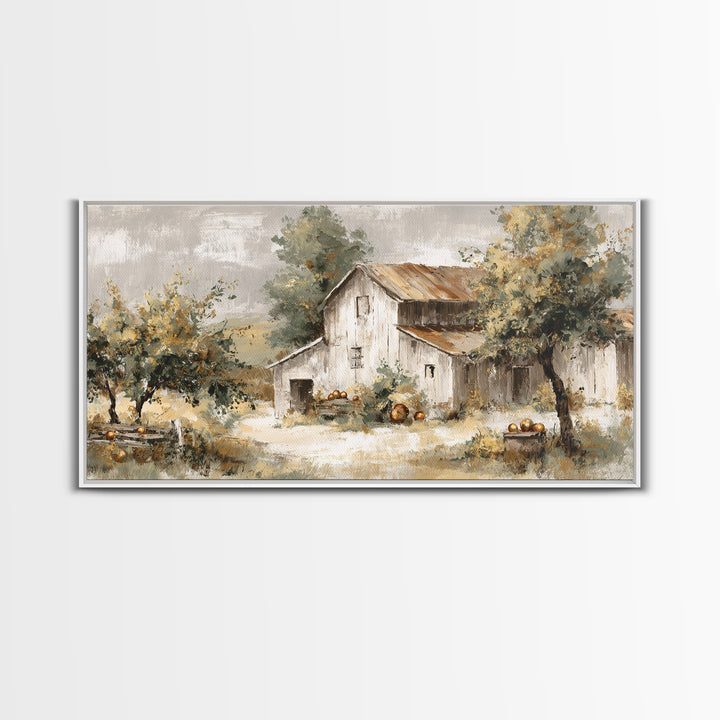 Apple Orchard Scene Canvas Print, Bed and Breakfast Art, Canvas Wall Art, Living Room Decor, Fine Art, Above Bed Decor, BAB-2x1-57