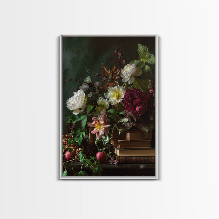 Warm Fireplace Still Life Framed Canvas Print, Bed and Breakfast Art, Printable Wall Art, Living Room Decor, Watercolor Art, BAB-2x3-98