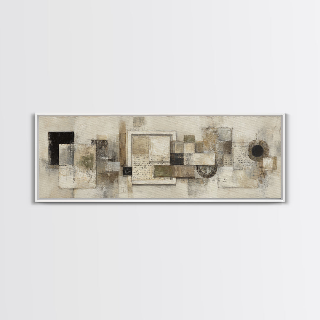 Antique Key and Handwritten Letter Arrangement Without Canvas Print, Bed and Breakfast Art, Neutral Decor, Living Room Decor, BAB-3x1-73