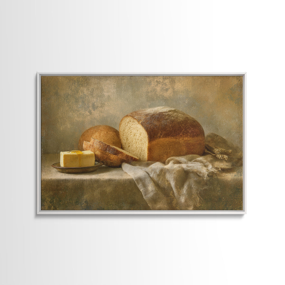 Freshly Baked Bread Canvas Print, Bed and Breakfast Art, Gallery Decor, Living Room Decor, Fine Art, Wall Art, BAB-3x2-48