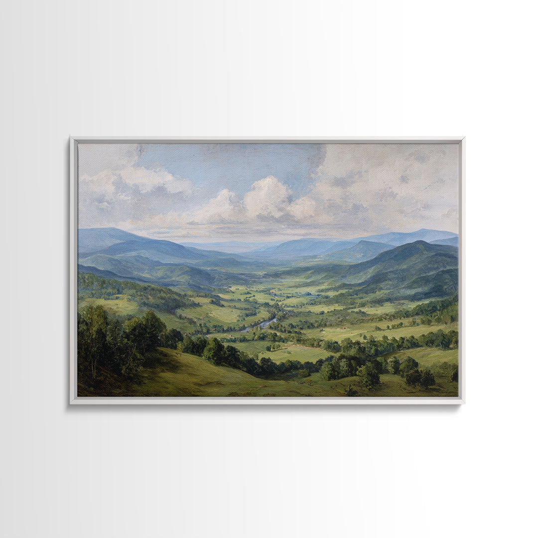 Classic Landscape with Rolling Green Hills Canvas Print, Bed and Breakfast Art, Luxury Decor, Living Room Decor, Fine Art, BAB-3x2-76