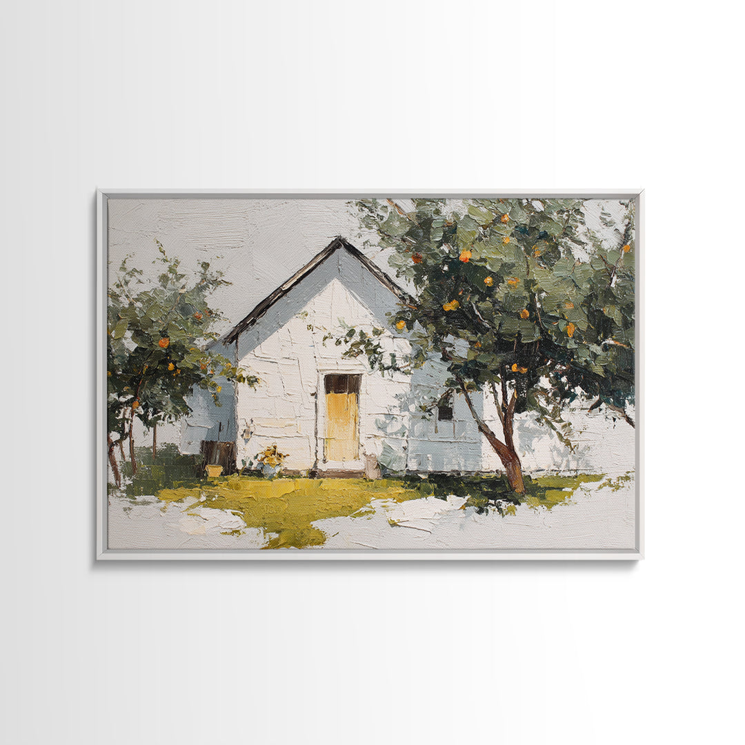 Apple Orchard Scene Canvas Print, Bed and Breakfast Art, Boho Decor, Living Room Decor, Oil Painting, Art Print, BAB-3x2-89