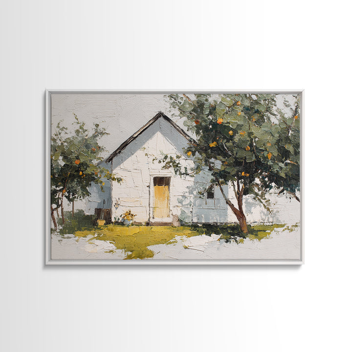 Apple Orchard Scene Canvas Print, Bed and Breakfast Art, Boho Decor, Living Room Decor, Oil Painting, Art Print, BAB-3x2-89