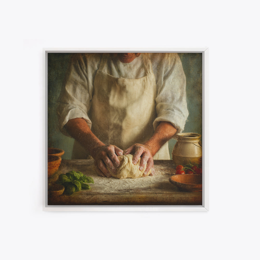 Baker Hands Shaping Dough Canvas Print, Bakery Art, Gallery Decor, Bakery Decor, Fine Art, Patisserie, Wall Art, Home Decor, BAK-1x1-17