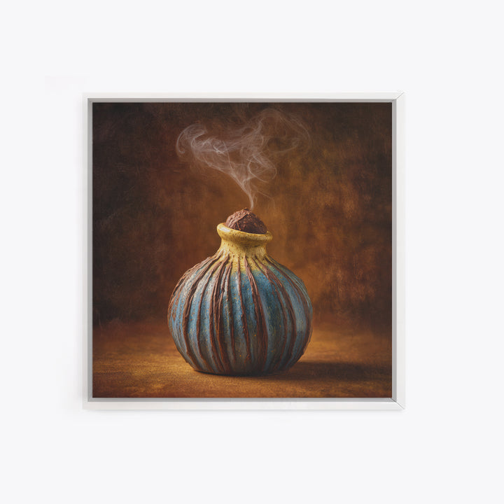 Chocolate Truffle Still Life Framed Canvas Print, Bakery Art, Watercolor Print, Bakery Decor, Oil Painting, Patisserie, BAK-1x1-43