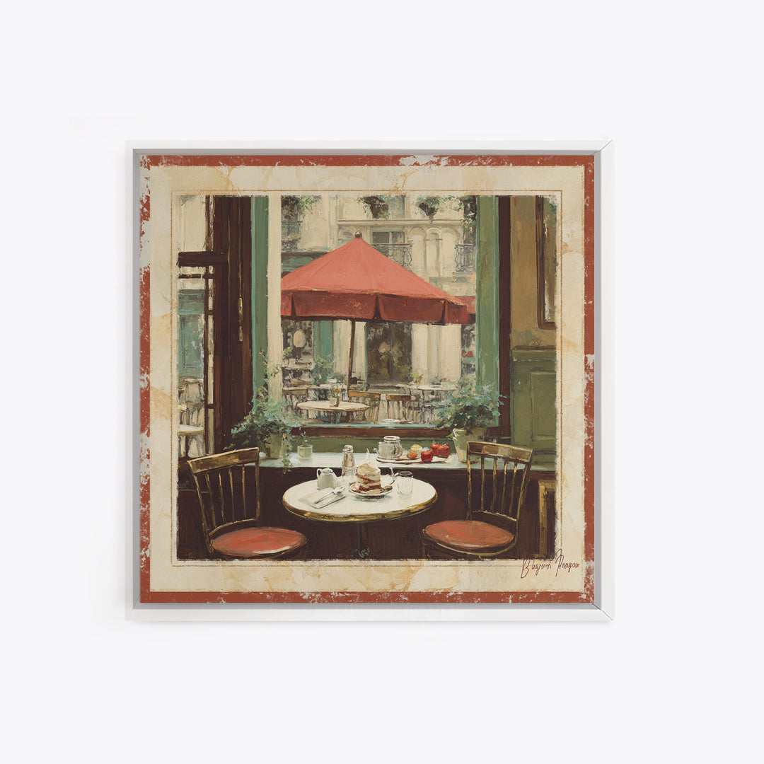 Parisian Dessert Poster Framed Canvas Print, Bakery Art, Print, Bakery Decor, Fine Art, Patisserie, Food Art, Kitchen Print, BAK-1x1-48