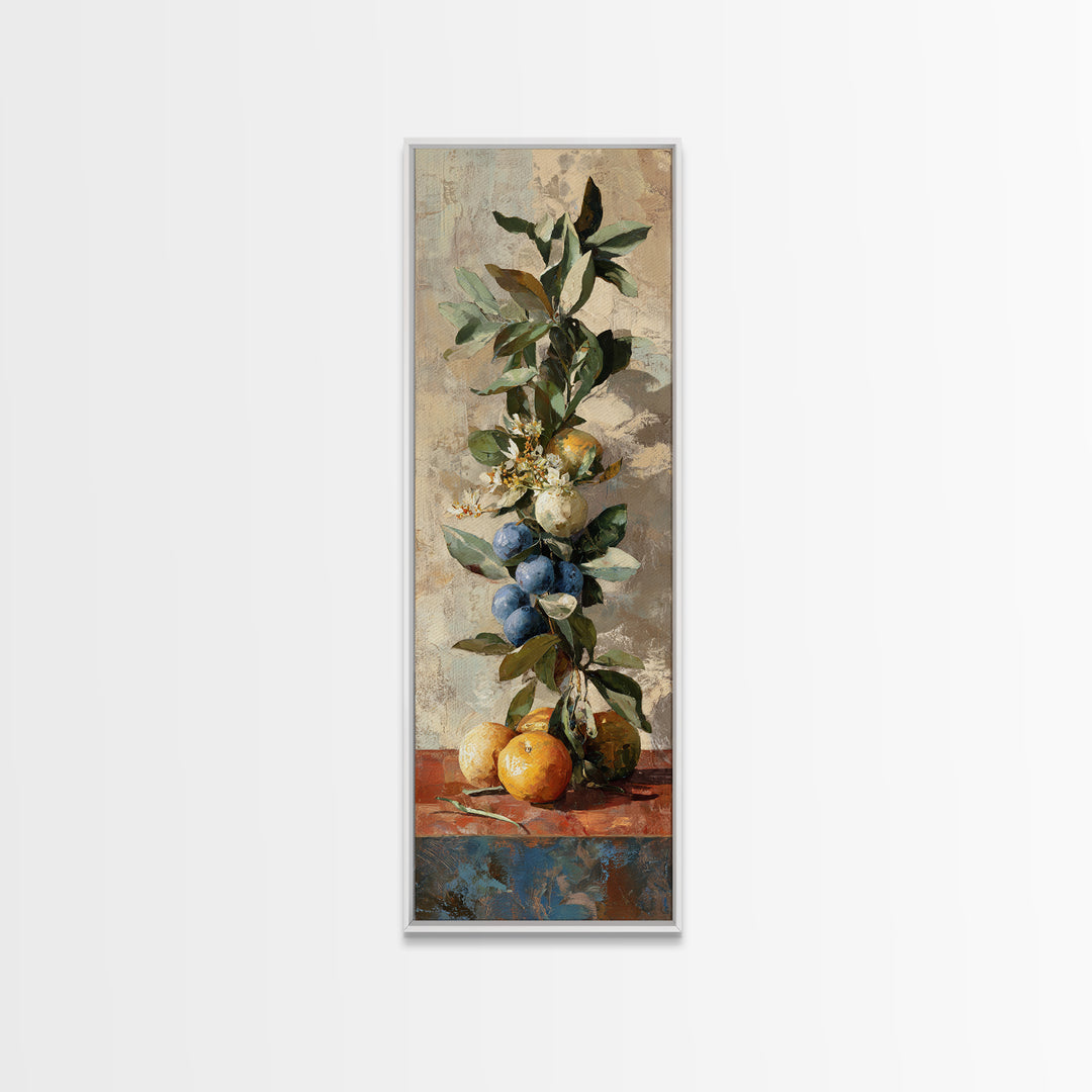 Blueberry Galette with Rustic Farmhouse Texture Canvas Print, Bakery Art, Kitchen Print, Bakery Decor, Fine Art, Patisserie, BAK-1x3-11