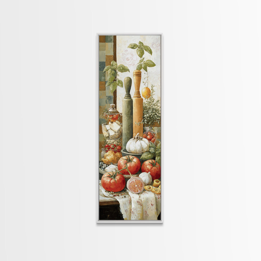 Patisserie Pattern of Rolling Pins and Pastries Canvas Print, Bakery Art, Coffee Wall Art, Bakery Decor, Fine Art, Patisserie, BAK-1x3-33
