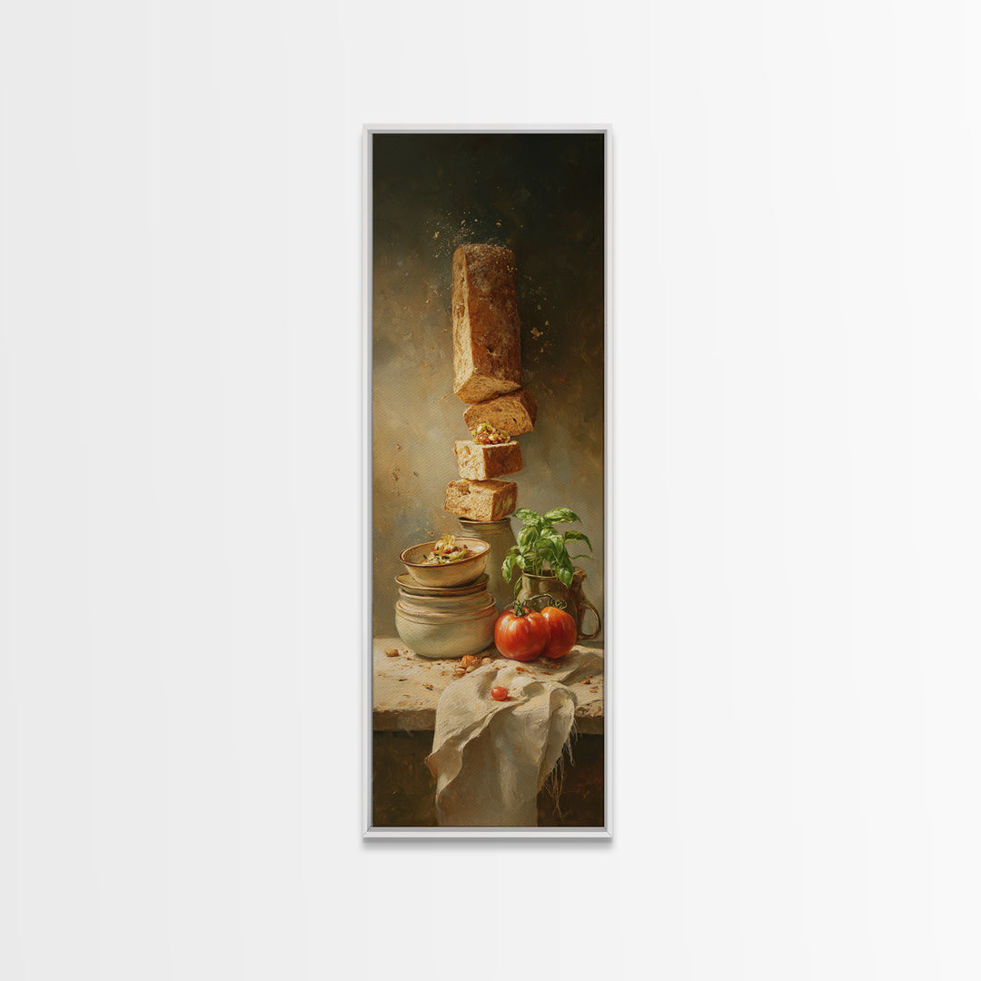 Rustic Loaf of Bread Canvas Print, Bakery Art, Kitchen Wall Decor, Bakery Decor, Fine Art, Patisserie, Whimsical Wall Art, BAK-1x3-40