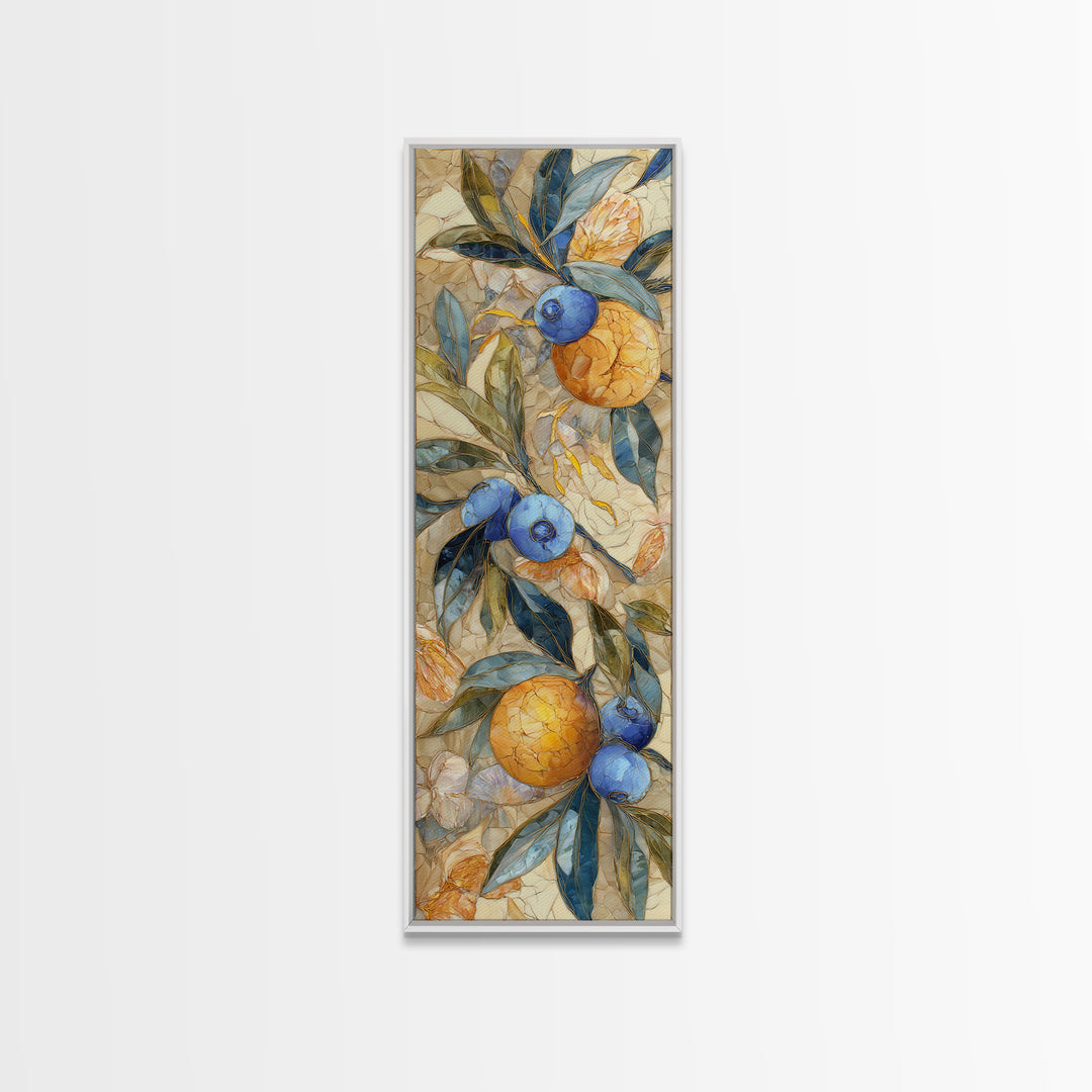 Blueberry Galette with Rustic Farmhouse Texture Canvas Print, Bakery Art, Neutral Wall Art, Bakery Decor, Fine Art, Patisserie, BAK-1x3-59