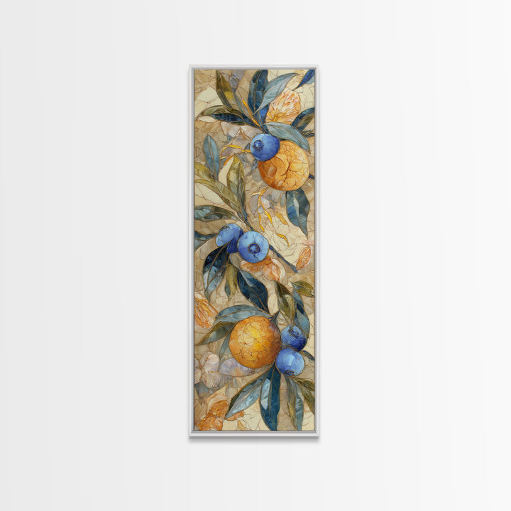 Blueberry Galette with Rustic Farmhouse Texture Canvas Print, Bakery Art, Neutral Wall Art, Bakery Decor, Fine Art, Patisserie, BAK-1x3-59