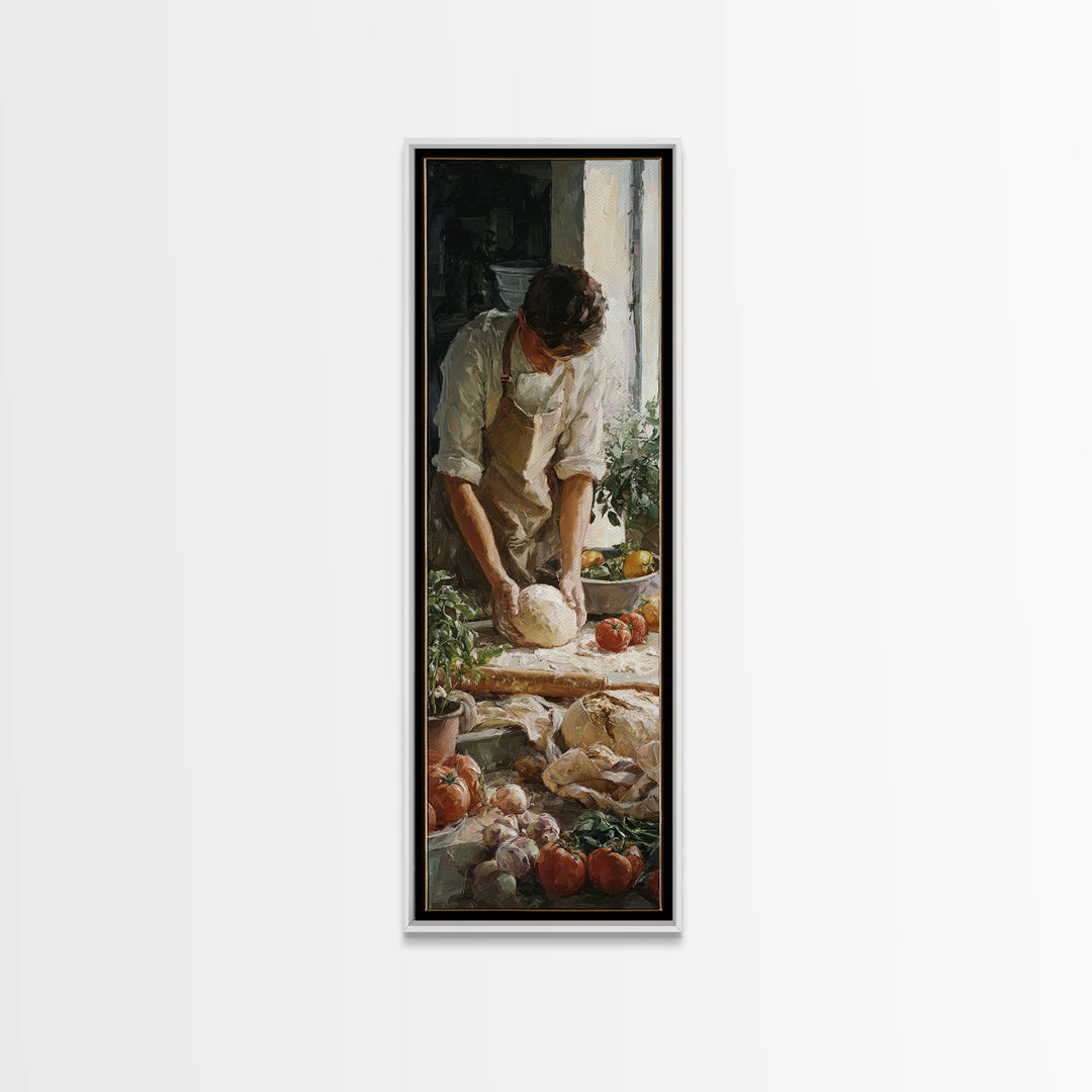 Baker Hands Shaping Dough Canvas Print, Bakery Art, Wall Decor, Bakery Decor, Fine Art, Patisserie, Kitchen Prints, Food Art, BAK-1x3-77