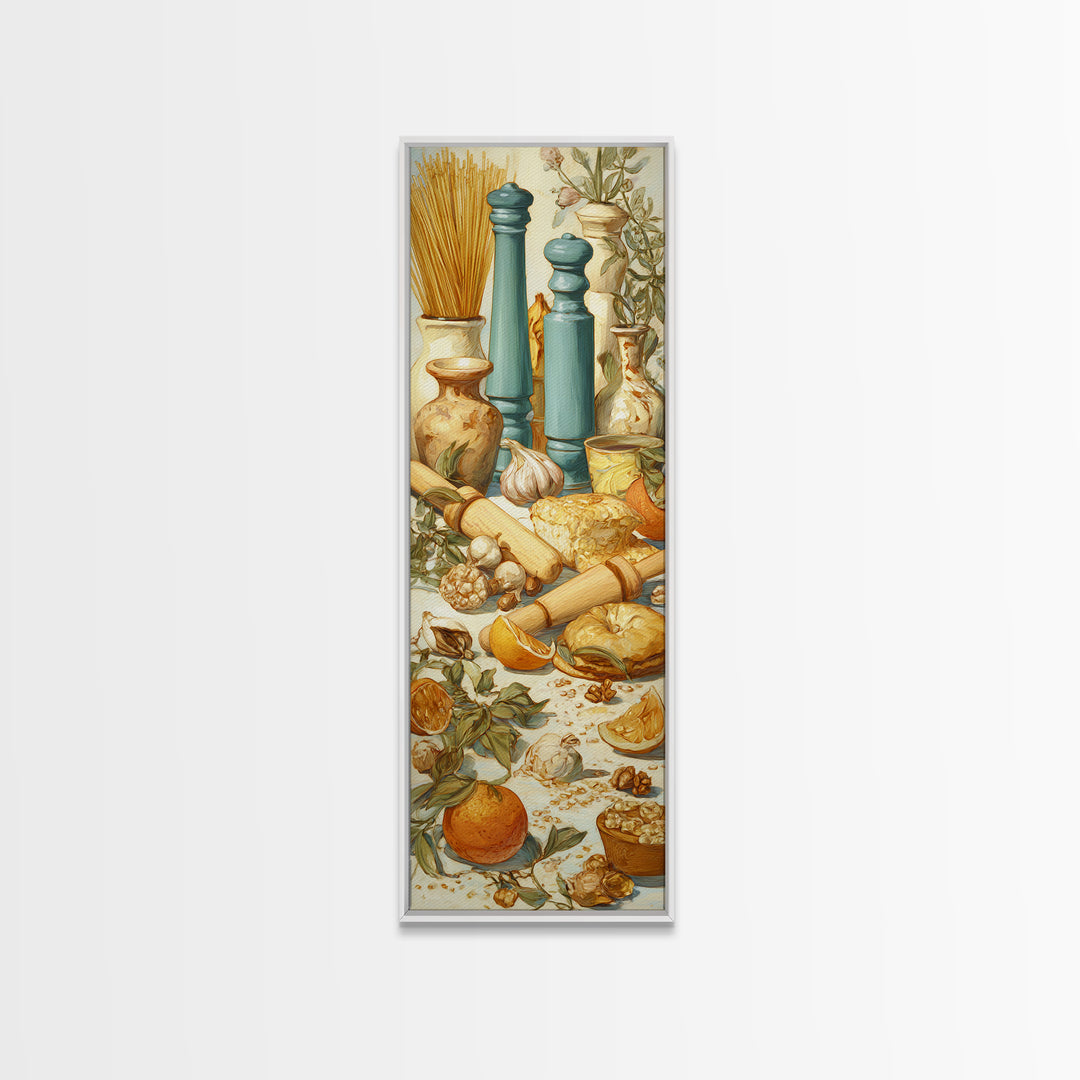 Patisserie Pattern of Rolling Pins and Pastries Canvas Print, Bakery Art, Kitchen Art Print, Bakery Decor, Fine Art, Patisserie, BAK-1x3-81