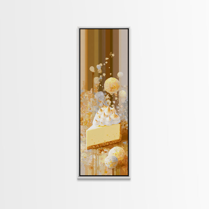 Lemon Meringue Pie Slice Canvas Print, Bakery Art, Room Decor, Bakery Decor, Fine Art, Patisserie, Digital Print, Printable Art, BAK-1x3-94